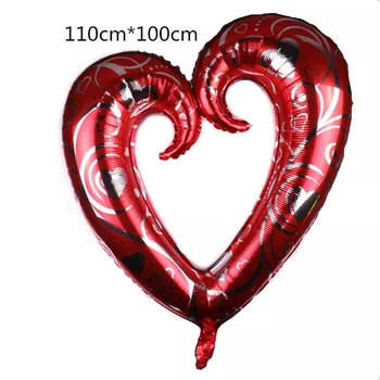 40 colių aliuminio folija kablys širdies helio balionas vestuvių susitarimą dekoravimui Valentino dienos, gimtadienio širdies balionas deco