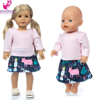 40cm 43cm Baby Doll berniukas, sporto drabužiai nustatyti 18 colių amerikos og lėlės Nenuco vasaros marškinėliai kelnės