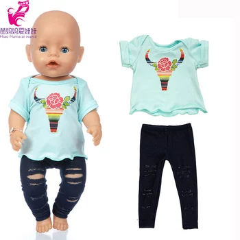 40cm 43cm Baby Doll berniukas, sporto drabužiai nustatyti 18 colių amerikos og lėlės Nenuco vasaros marškinėliai kelnės