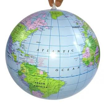 40cm Žemės Žemėlapį Mokyti Švietimo Geografija Žaislas Žemėlapis Balionas Paplūdimio Kamuolys Beach Helovinas Dovana Pripučiami PVC Pasaulyje Pasaulyje
