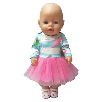 43cm Baby Doll Suknelė 18 Colių Mergina Lėlės Drabužius, Kūdikių Lėlės Vilkėjo baby girl Dovanos