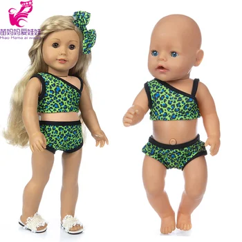 43cm naujas gimęs kūdikis lėlės drabužius vasarą, trumpas rompers 18 colių amerikos og mergina lėlės bikini marškinėliai basic