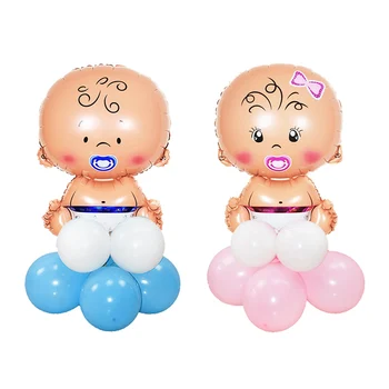 4D Skaidrus Kūdikis, Berniukas, Mergaitė, Mėlynas, Rožinis Burbulas Balionas Padengti Folija Balionai Vaikams Gimtadienio Lyčių Atskleisti Baby Shower Papuošalai