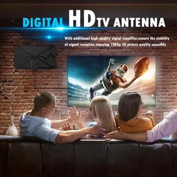 4K Skaitmeninė Antena TV Kambarinė Su Stiprintuvu Signalo Stiprintuvas 3600 Km DVB-T2 HDTV Antena HD Skaitmeninė Antena