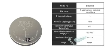 4pc maxell originalus nauja baterija cr2032 3v mygtuką ląstelių monetos baterijas žiūrėti kompiuterio žaislas nuotolinio valdymo cr 2032