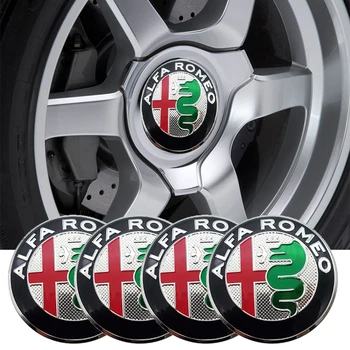 4pcs 56.5 mm, Automobilių Ratų Centras Hub Bžūp Ženklelis Emblema varantys dulkėms Lipdukas Lipdukas stilius Už Alfa Romeo 147 156 166 159