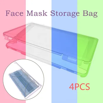 4PCS Balansinė kaukė laikymo maišelis dulkėms ir drėgmei valymo filtro dėžutė Laikymui Organizatorius Double Layer Veido Skydelį Holde