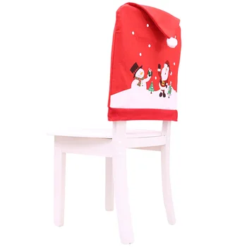 4PCS Kalėdų Raudona Spausdinti Kėdė Padengti Santa Claus Lentelė Spandex Atostogų Šalis Dekoro valgomojo kėdžių dangose Kalėdų Dekoracijos namams