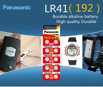 4pcs LR41 Mygtuką Elementų Baterijų Panasonic Originalus SR41 3TN G3A L736 192 392A Zn/MnO2 1,5 V Ličio Monetų Baterijomis