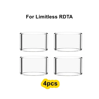 4pcs Pack Pyrex Stiklo Vamzdžių Bakas 4ml už Ijoy Beribės RDTA Plius Combo RDTA II Purkštukai Pakeitimo Stiklinis vamzdelis