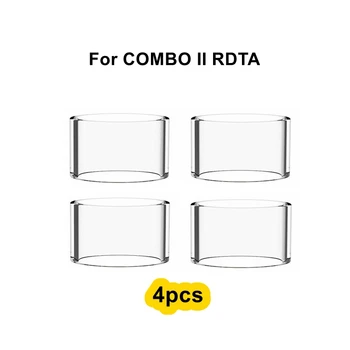 4pcs Pack Pyrex Stiklo Vamzdžių Bakas 4ml už Ijoy Beribės RDTA Plius Combo RDTA II Purkštukai Pakeitimo Stiklinis vamzdelis