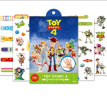 4Pcs/set Disney Sušaldyti 2 Toy Story 4 Vaikų tatuiruotė lipdukas Vaikų dekoratyvinis žaislai, gimtadienio dovanos Kalėdų dovana