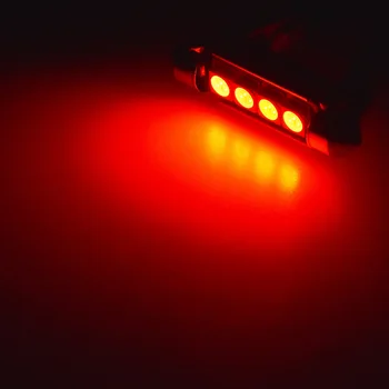 4x C5W C10W Canbus LED lemputes 5050 SMD Girlianda Raudona Balta 41mm 42mm Dome Skaitymo Lemputės Automobilių Salono apšvietimo lemputė 12V 6000K