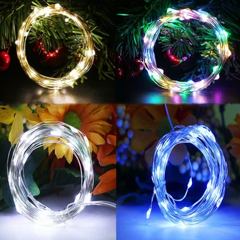 5/10/20M String Vario Viela, LED Kalėdų Šviesos Ourdoor Nuotolinio Pasakų Žibintai, Baterija/ USB Girliandą Šalies Namų Vestuvių Dekoras