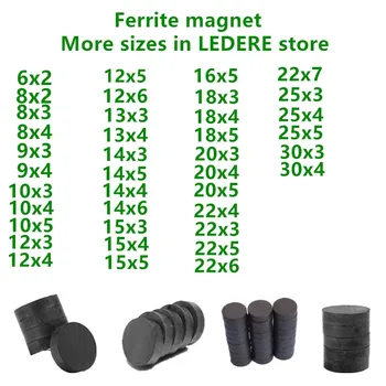5-10VNT/daug Disko Ferito Magnetas 20x3 mm šaldytuvas magnetas ferito magnetai, ferito žiedas magnetas garsiakalbiai magnetas black 20*3 mm mini