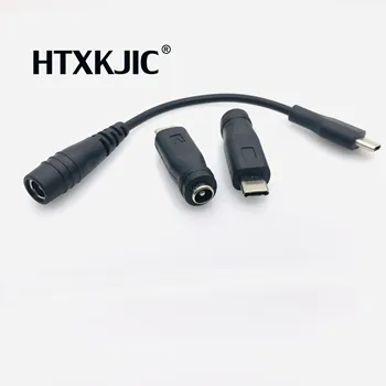 5.5*2.1 mm 5.5 x 2.1 mm Female jack Tipo-C USB 3.1 Male Plug kabelio DC Maitinimo Jungties, Adapteris DC c Tipo vyras