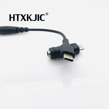5.5*2.1 mm 5.5 x 2.1 mm Female jack Tipo-C USB 3.1 Male Plug kabelio DC Maitinimo Jungties, Adapteris DC c Tipo vyras