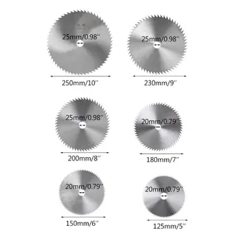 5 iki 10 Colių Ultra Plonas Plieno diskinis Pjūklas Disko 125 to250mm Kiaurymės Skersmuo 20/25mm Varantys Pjovimo Diskiniai medžio Apdirbimo Rotacinis Įrankis