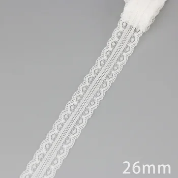 (5 metrų/roll) baltos spalvos Nėrinių juostele audinio Juostos Apdailos Gražių dovanų pakavimo poliesterio Medžiagos