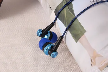5 Spalvų Sporto Ausinės Bass Stereo laisvų Rankų įranga Tinklelio Linijos Laidus Kontrolės Ausies sporto Salė Ausines su Mic už Xiaomi 