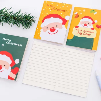 (5 Vnt/lot), Korėja Raštinės reikmenys Linksmų Kalėdų Kišenės Bloknotą Mielas Animacinių filmų Mini Notepad