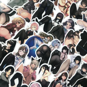 50/100VNT Anime Seksualių Merginų Gražių Pėdų Lipdukai 