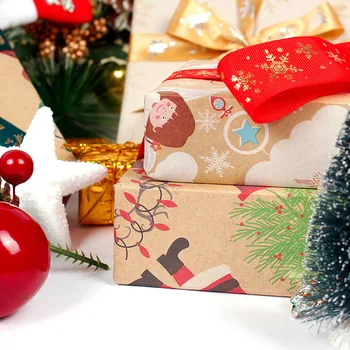 50*70cm Kalėdų Vyniojimo Kraft Popieriaus Dovanų Dėžutėje Kalėdų Vestuvių Žalia Apdaila Dovana, Saldainiai Cupcake Box Pakuotės Popieriniai Maišeliai