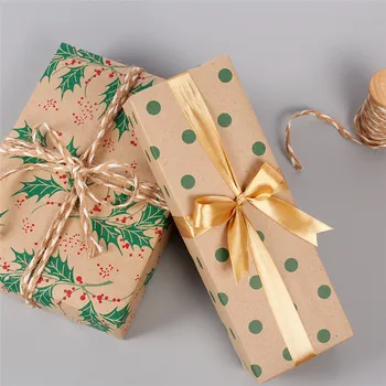 50*70cm Kalėdų Vyniojimo Kraft Popieriaus Dovanų Dėžutėje Kalėdų Vestuvių Žalia Apdaila Dovana, Saldainiai Cupcake Box Pakuotės Popieriniai Maišeliai