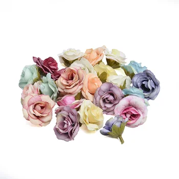 50 Vnt Dirbtinių Gėlių 4 Cm Šilko Rožė Galvos Dėl Vestuvių Namuose Naujųjų Metų Dekoracija 