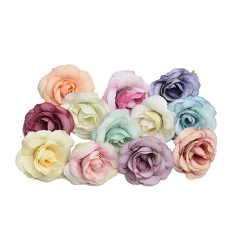 50 Vnt Dirbtinių Gėlių 4 Cm Šilko Rožė Galvos Dėl Vestuvių Namuose Naujųjų Metų Dekoracija 