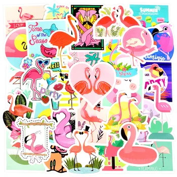 50 VNT Flamingas Lipdukai Svajonė Gyvūnų Mielas Anime ir Animacinių filmų aplinkosaugos ¾enklelis Žaislai Vaikams Dovanų 