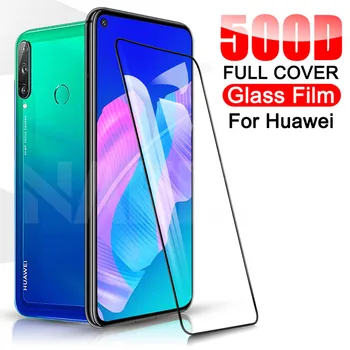 500D Grūdintas Stiklas Huawei P20 Pro P10 Plius 30 Lite Screen Protector Apsauginė Stiklo Huawei P40 Lite E P Smart Z 2019 Filmas