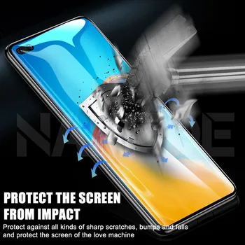 500D Grūdintas Stiklas Huawei P20 Pro P10 Plius 30 Lite Screen Protector Apsauginė Stiklo Huawei P40 Lite E P Smart Z 2019 Filmas