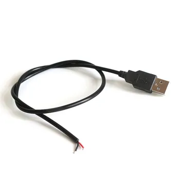 50CM 100CM USB LED Jungtis Kabelių linijos 2pin USB Lizdas, Maitinimo Prijunkite Laidą Jungtys DC5V Vienos Spalvos LED Juostelės Žibintai