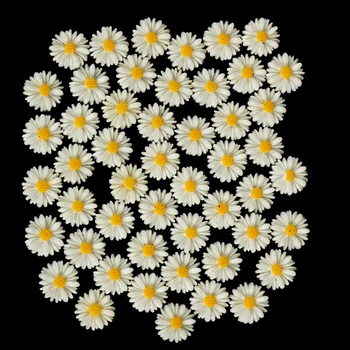50PCS 13mm Dervos Vintage Stiliaus Daisy Gėlių Butas Atgal Kamėja Cabochon Papuošalai Priėmimo Auskarai Priedai, Didmeninė