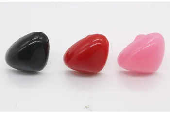 50pcs 8-26mm raudona/juoda/ruda/rožinė Trikampis plastikinių žaislų saugos nosis & minkštos plovimo 