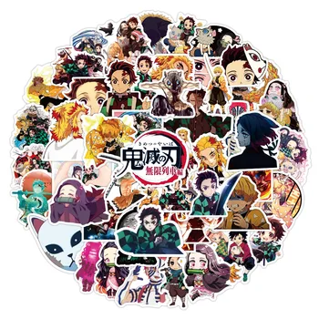 50Pcs Anime Demon Slayer Kimetsu Nr. Yaiba Mugen Ressha Višta, Etiketes, PVC Lipdukus, Riedlentė Lipdukas Nešiojamas Motociklo Bagažo