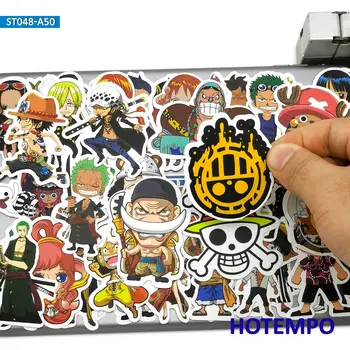 50pcs Anime Luffy VIENAS GABALAS Japonijos Animacinių filmų Lipdukai Vaikas Mobilųjį Telefoną, Nešiojamąjį kompiuterį Bagažo Atveju Riedlentė Komiksų Vandeniui Lipdukai