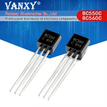50PCS BC550C + BC560C kiekvieną 25pcs BC550 BC560 TO92 Tranzistorius CINKAVIMAS-3 45V 0.1 A-92 Naujas Originalus
