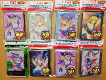 50pcs/daug Anime Yu-Gi-Oh! Dark Magician Girl Valdybos Yugioh Žaidimai Kortelės Rankovėmis Kortelės Barjeras Kortelių apsaugos žaislą dovanų