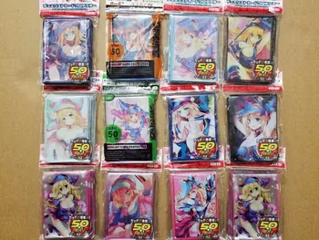 50pcs/daug Anime Yu-Gi-Oh! Dark Magician Girl Valdybos Yugioh Žaidimai Kortelės Rankovėmis Kortelės Barjeras Kortelių apsaugos žaislą dovanų