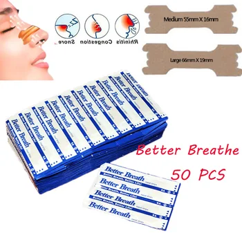 50PCS Geriau kvėpavimas Kvėpuoti Teisė Nosies Juostelės Anti-Knarkimas Juostelėmis Sleep & Knarkimas Nosies Juosteles Geriau Miegoti Sveikatos Priežiūros
