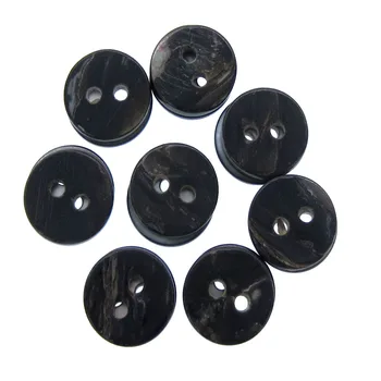 50Pcs Juodu perlamutru marškinėliai mygtukai fizinis apvalkalas mygtukai juoda vaivorykštės 2 skyles Mygtukai 11.5 mm