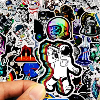50Pcs Kosmosą Astronautas Lipdukai Kelionės Lagaminą Riedlentė užrašų knygelė Leidinys Grafiti Lipdukas Vaikams Žaislas Lipdukas