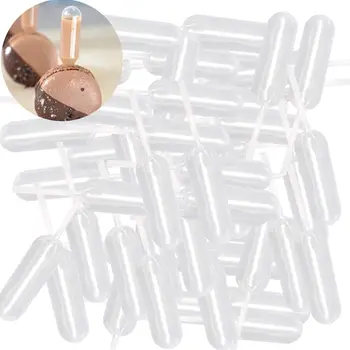 50pcs Mini 4ml Plastiko Išspausti Perdavimo Pipetės Užkratas Vienkartinės Pipetės Braškių Cupcake Ledai