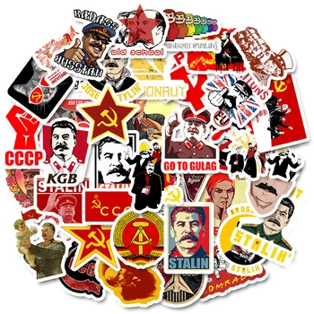 50pcs Sovietų Sąjungoje Stalino SSSR, CCCP Lipdukai HET Vandeniui Lipdukai Bagažo Nešiojamas Telefono Riedlentė Kambario Sienų Lipdukai F4