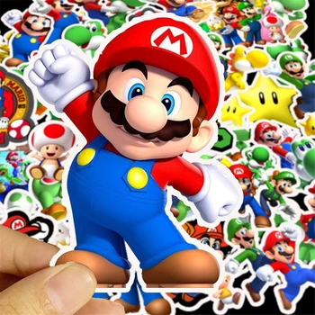 50PCS Super Mario Žaidimas Anime Cartoon Lipdukai 