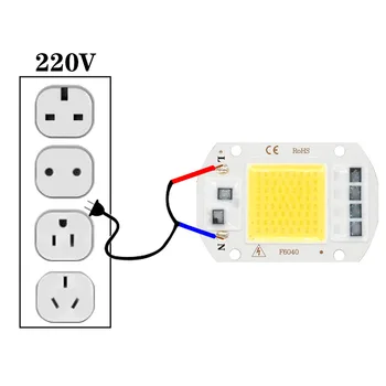 50W AC 220V LED Lustas 5W COB 9W 10W 20W 30W nereikia Vairuotojo Potvynių Šviesos Prožektorius Lampada Led Lempos Lemputė 
