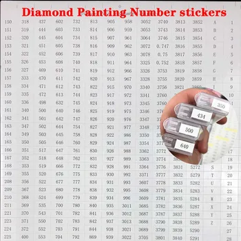 546pcs Diamond Tapybos Saugojimo Dėžutės Numerį Etiketės, Lipdukai Diamond Tapyba Priedai, Lipdukai Diamond Siuvinėjimo įrankiai