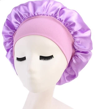 58cm Spalva Ilgų Plaukų Priežiūra Moterims Satino variklio Dangčio Bžūp Nakties Miego Skrybėlę Šilko Galvos Wrap Reguliuoti Dušo kepuraitės